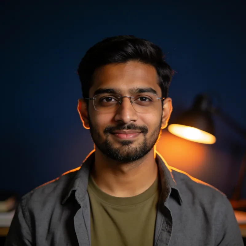 Portrait of Arjun, a physics teacher